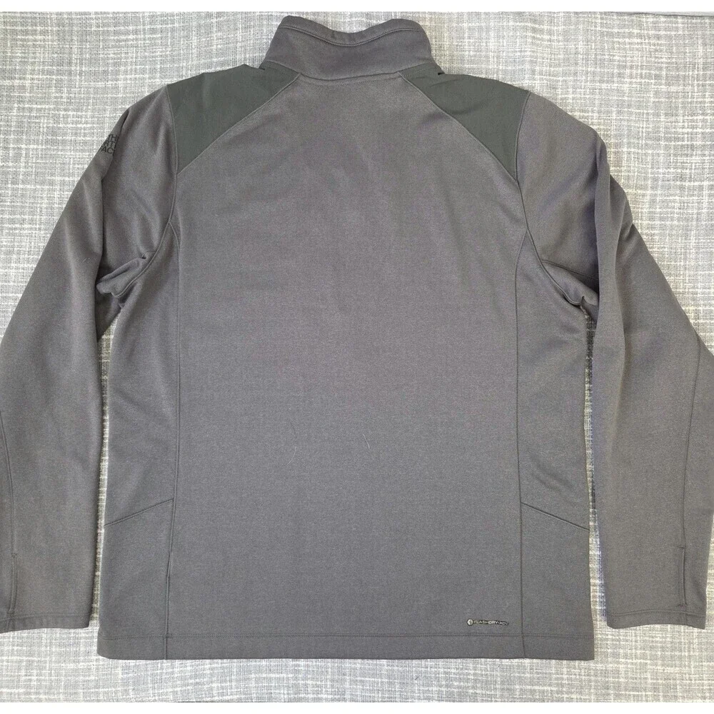 THE NORTH FACE Flash Dry XD 1/2 Zip Pullover Fleece Gray Jacket Men's L SEE DESC